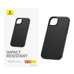Phone Case for iPhone 15 Plus Baseus Fauxther Series (Black) - Slika 3