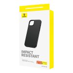 Phone Case for iPhone 15 Plus Baseus Fauxther Series (Black) - Slika 4