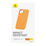 Phone Case for iPhone 15 ProMax Baseus Fauxther Series (Orange) - Slika 3