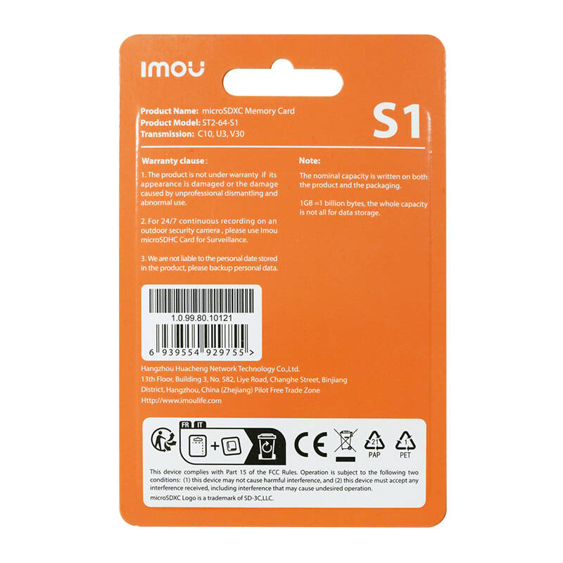 34559_3 Memory card Imou microSD (UHS-I, SDXC, 10/U3/V30, 95/38) - Slika 4
