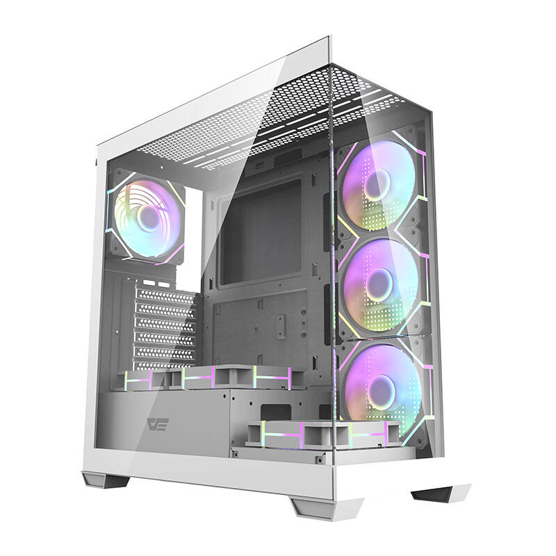36190_1 Computer case Darkflash DS900 (white) + 7 ARGB Fans - Slika 1