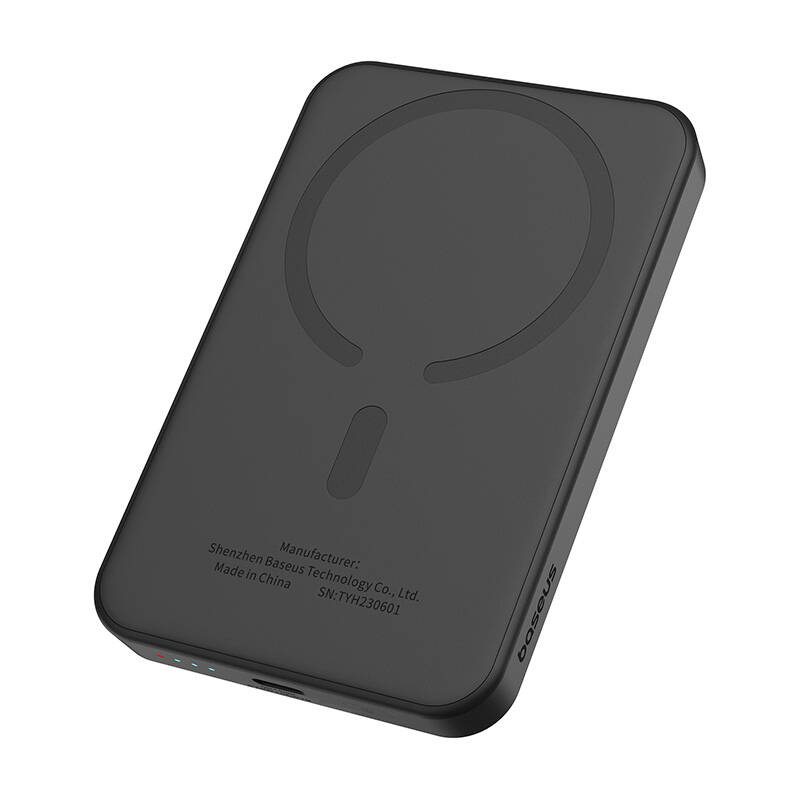 36718_1 Magnetic Mini Powerbank Baseus 5000mAh, USB-C 20W (black) - Slika 5