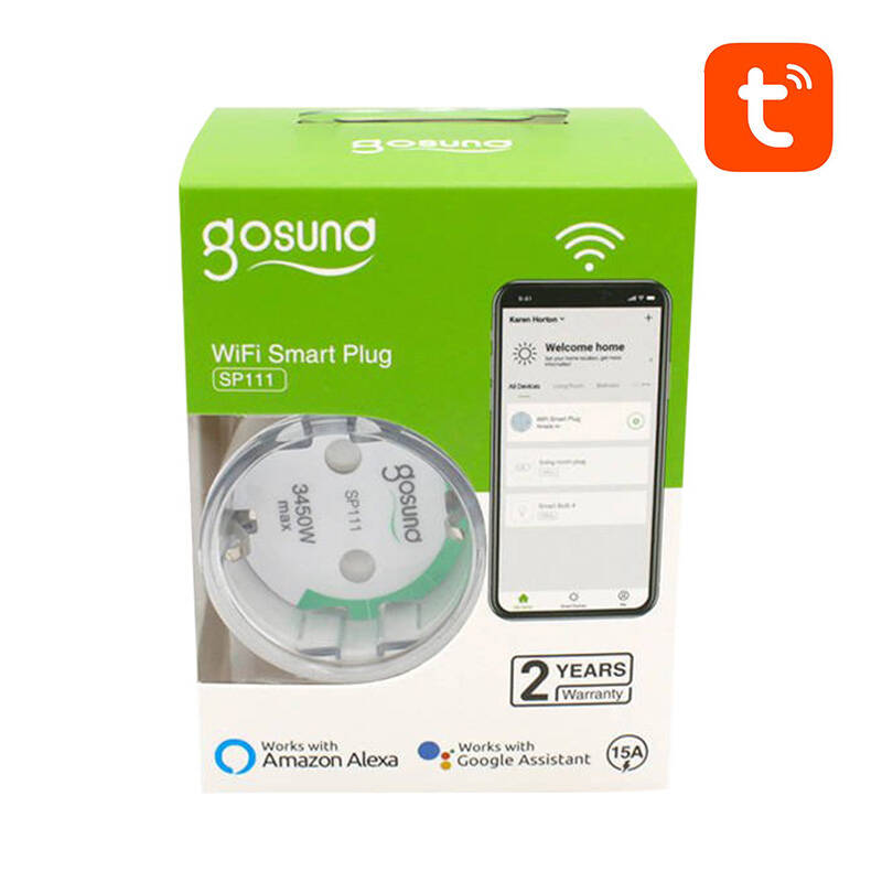 37425_2 Smart plug WiFi Gosund SP111 3680W 16A, Tuya 4-pack - Slika 5