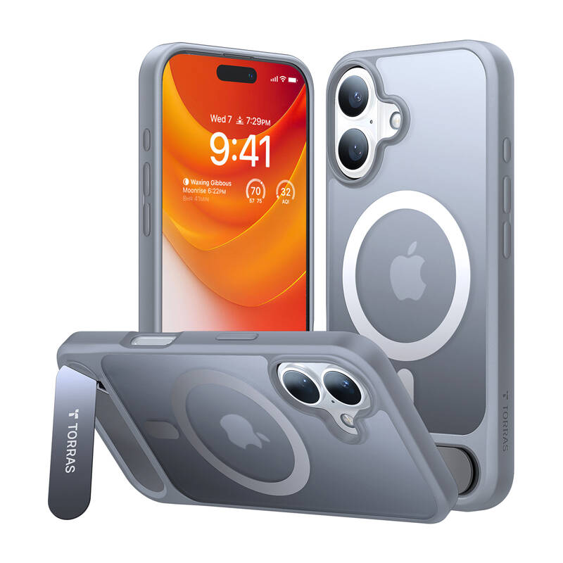 45955_2 Etui Torras Pstand Series do iPhone 16 Plus (Titanium gray) - Slika 2