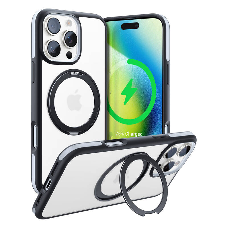 45985_4 Torras Ostand R Fusion Case for iPhone 16 Pro Max (Black) - Slika 4
