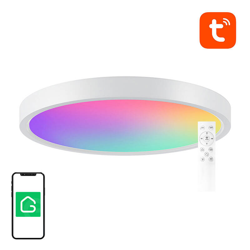 47213_2 Smart ceiling lamp 30cm WiFi/Bluetooth 16M RGBCW Gosund LB12 1920lm Tuya + Remote Control. - Slika 1