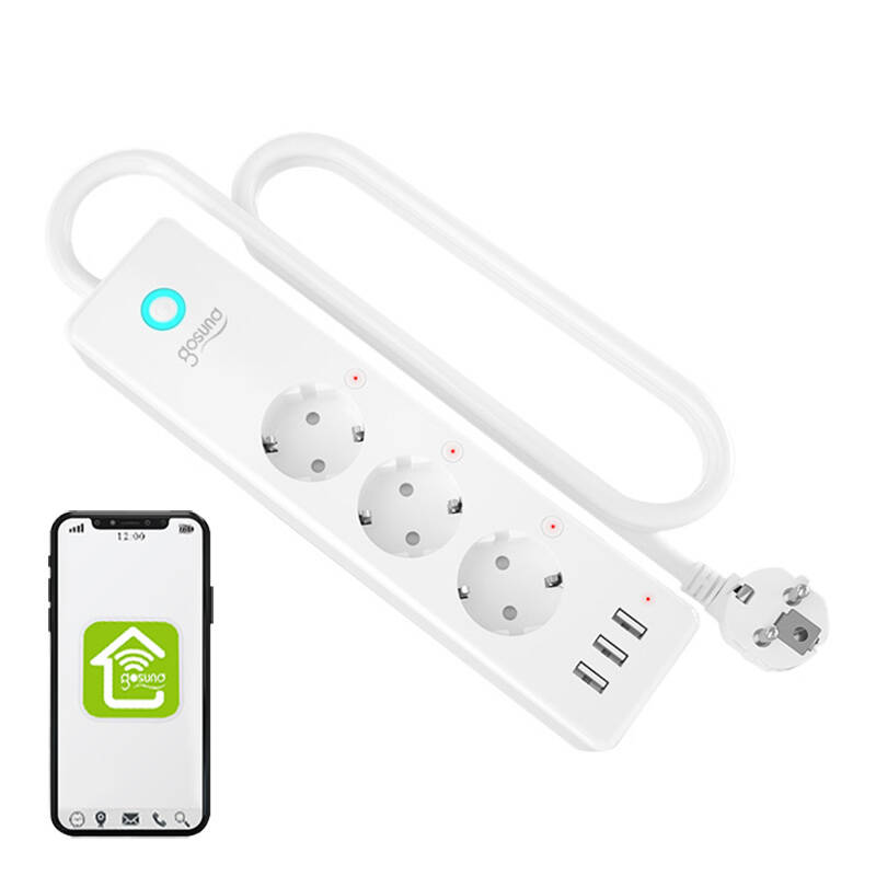 47269_3 Gosund P1 PLUS smart WiFi power strip (3x AC schuko, 3x USB-A) Tuya - Slika 3