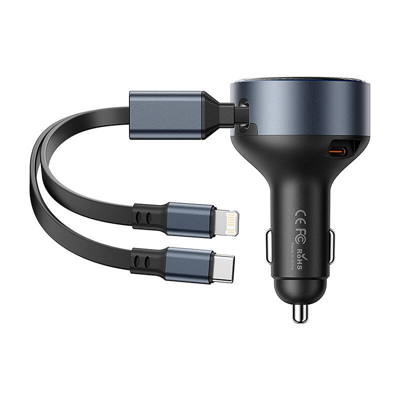 47727_2 Vention FFOB0 USB-C car charger + USB-C/Lightning 30W cable - Slika 2