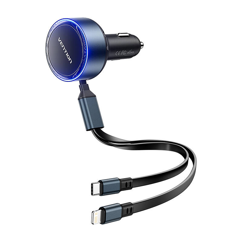 47727_3 Vention FFOB0 USB-C car charger + USB-C/Lightning 30W cable - Slika 3