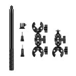 Motorcycle/bicycle mount PULUZ with a single clamp and selfie stick 150 cm - Slika 2