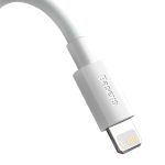 Baseus Simple Wisdom Data Cable Kit USB to Lightning 2.4A (2PCS/Set）1.5m White - Slika 2