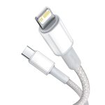 USB-C to Lightning Baseus High Density Braided Cable, 20W, PD, 2m (white) - Slika 2