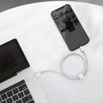 USB-C to Lightning Baseus High Density Braided Cable, 20W, PD, 2m (white) - Slika 3