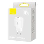 Baseus Compact Quick Charger, 2x USB, 10.5W (white) - Slika 5