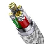 3in1 USB cable Baseus StarSpeed Series, USB-C + Micro + Lightning 3,5A, 1.2m (White) - Slika 5