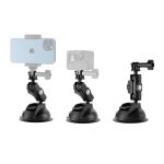 TELESIN Universal Suction Cup Holder with phone holder and action camera mounting TE-SUC-012 - Slika 4