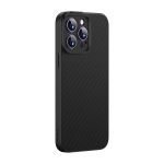 Magnetic Case Baseus Synthetic Fiber Series for iPhone 14 Pro (black)+ tempered glass + cleaning kit - Slika 4