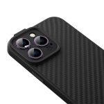 Magnetic Case Baseus Synthetic Fiber Series for iPhone 14 Pro (black)+ tempered glass + cleaning kit - Slika 7