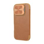 Etui Nillkin Qin Prop Leather iPhone 16 (brązowy) - Slika 3