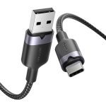 USB 2.0 A to USB-C 3A cable Vention CTNBF 1 M (black) - Slika 2
