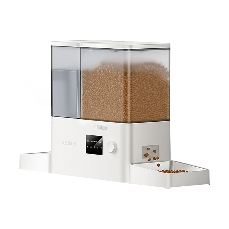 50779_1 Rojeco New 2 in 1 Pet Water Fountain & Feeder WiFi (white) - Slika 1