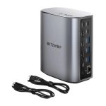 Blitzwolf BW-TH15 17in1 Docking Station 2xHD+DP+4xC+3xUSB 3.0+USB 3.1+C 3.2+C PD+RJ45+micro SD+SD+3.5mm Audio - Slika 2