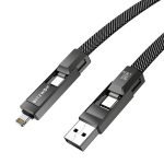 Blitzwolf BW-HDC7 4-in-1 USB+C+Lightning cable 240W 1.2m (black) - Slika 3