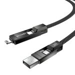Blitzwolf BW-HDC7 4-in-1 USB+C+Lightning cable 240W 1.2m (black) - Slika 5