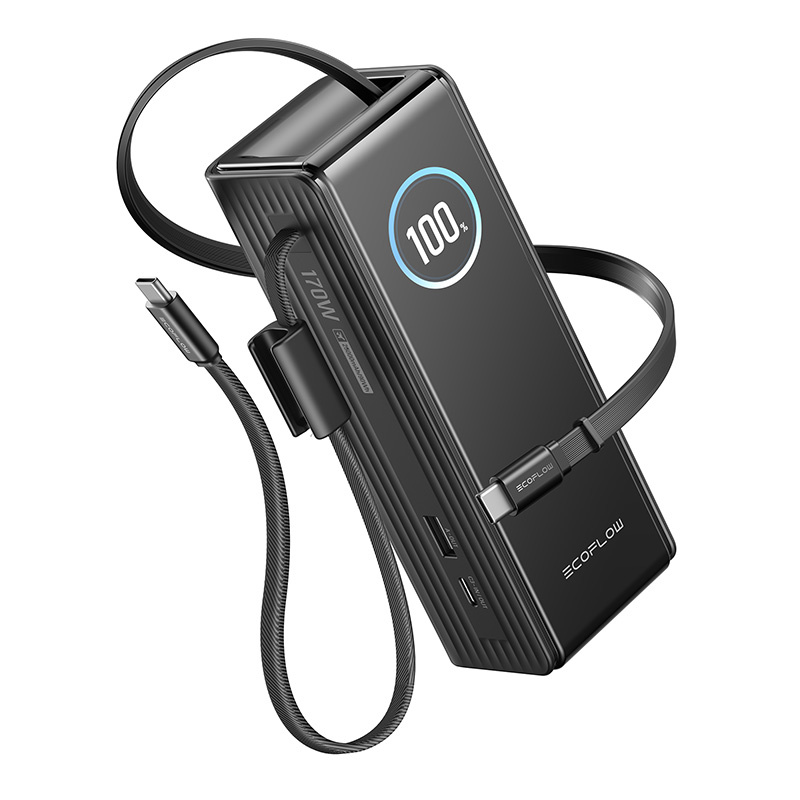 54825_1 EcoFlow RAPID Powerbank 25000mAh, 170W (built-in 100W cables). - Slika 1