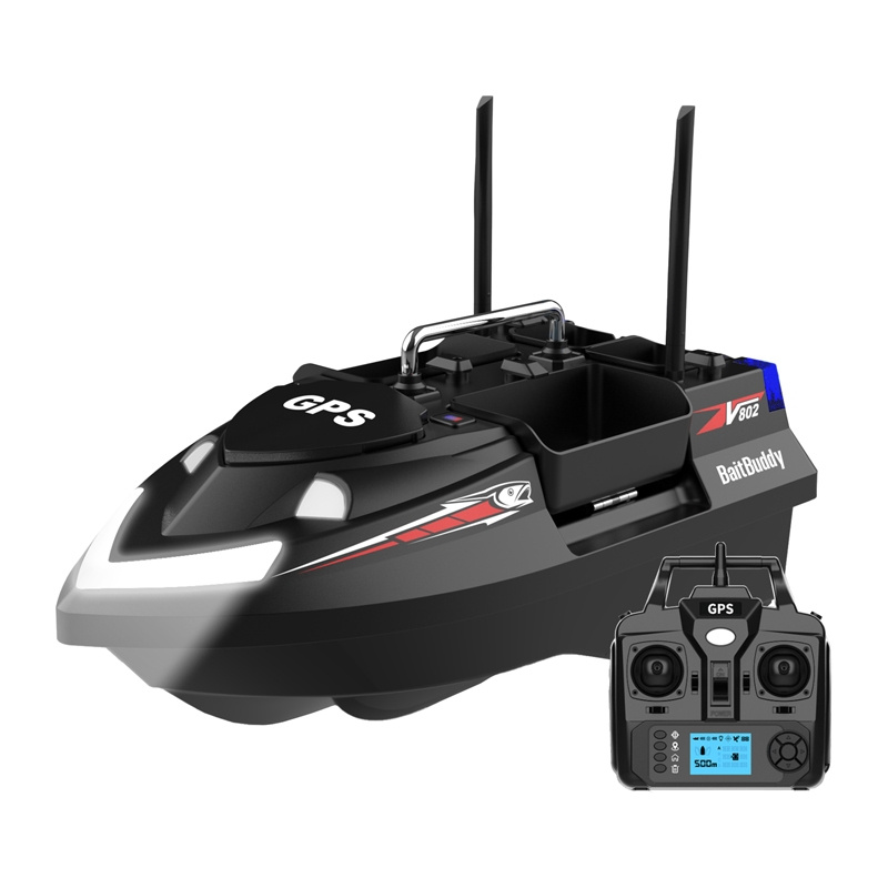 55062_1 Flytec V802 PRO 12000mah bait boat (black) - Slika 1
