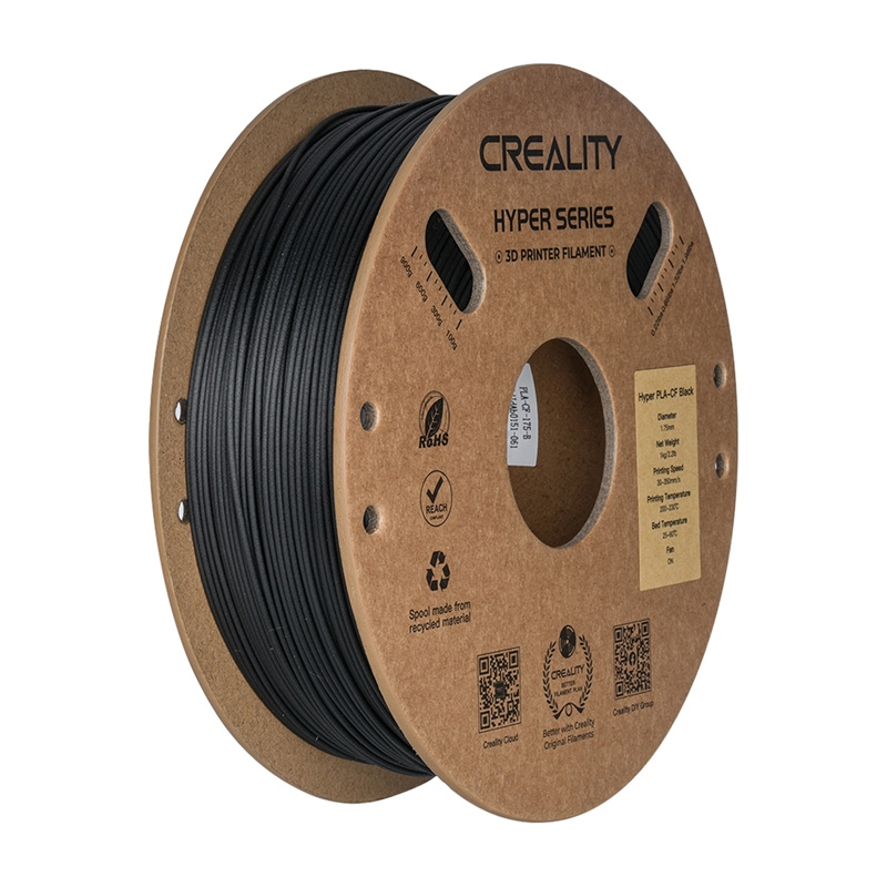 55383_1 Hyper PLA-CF Creality Filament (Black) - Slika 1