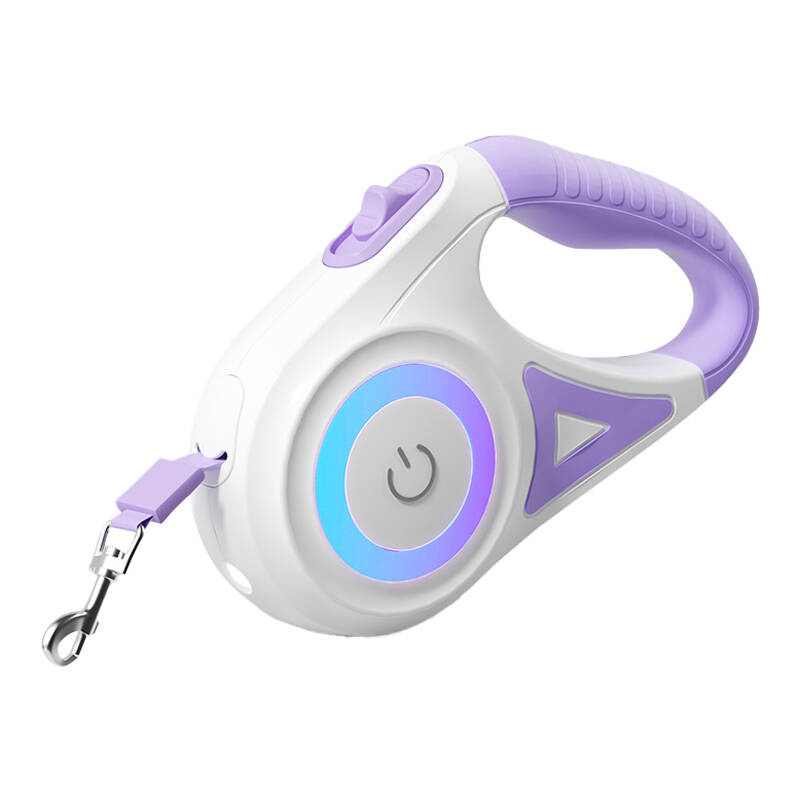 37801_1 Rojeco Dog Automatic Leash LED 5 m (purple) - Slika 1