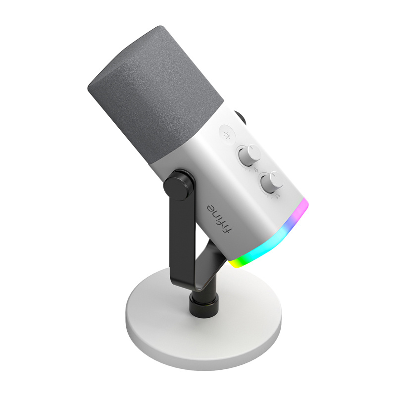 55767_4 Fifine AM8W dynamic microphone with stand (white) - Slika 4