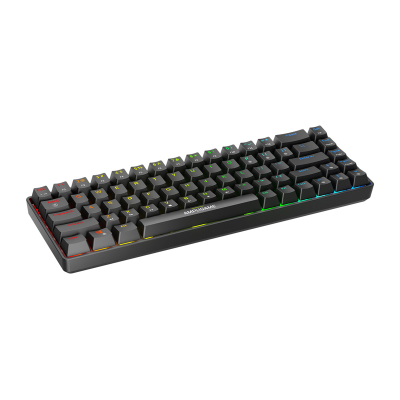 55792_4 Fifine GK1 mechancial keyboard ,65% RGB (black) - Slika 4