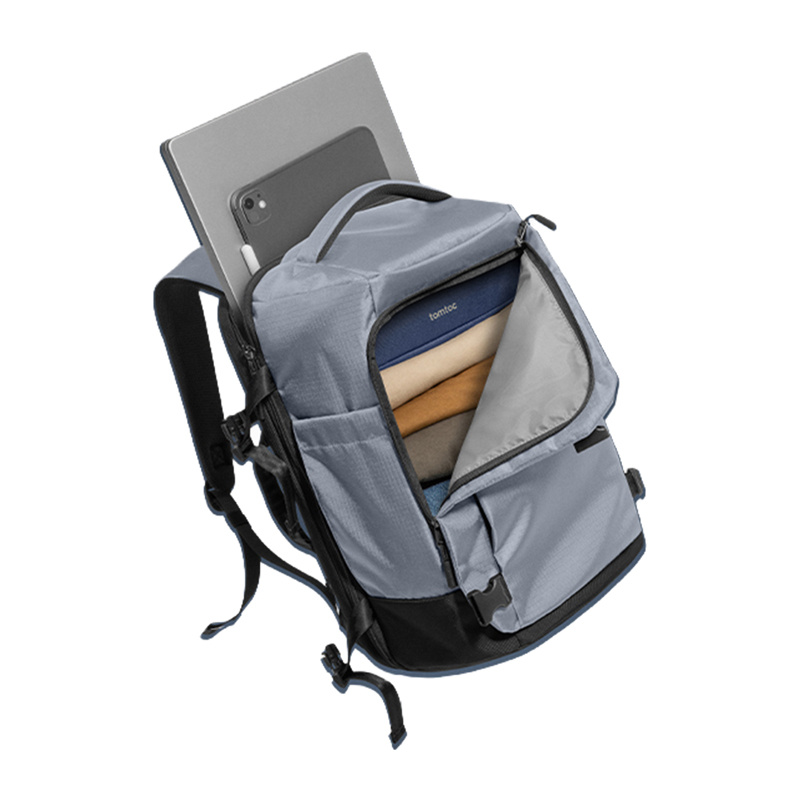 57040_3 TOMTOC Navigator-T66 Liteway Travel Backpack 28L (Light Gray) - Slika 3