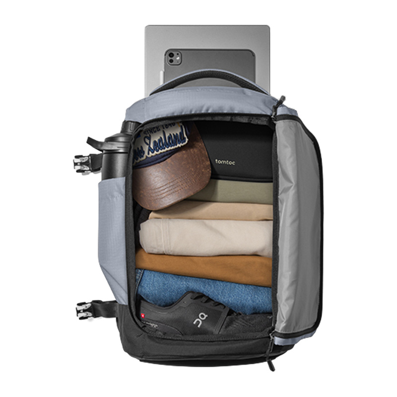 57040_4 TOMTOC Navigator-T66 Liteway Travel Backpack 28L (Light Gray) - Slika 4