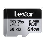 Set of 2 Lexar High-Performance Silver Plus microSDXC 2x64GB memory cards + adapter - Slika 3