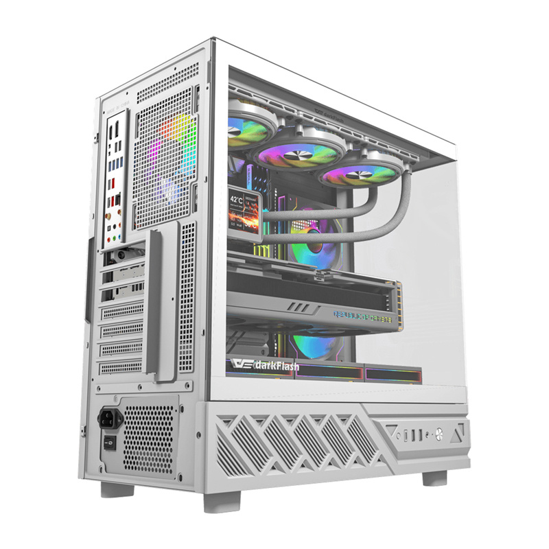 56888_1 DarkFlash DS950 computer case (white) + 6 fans - Slika 2