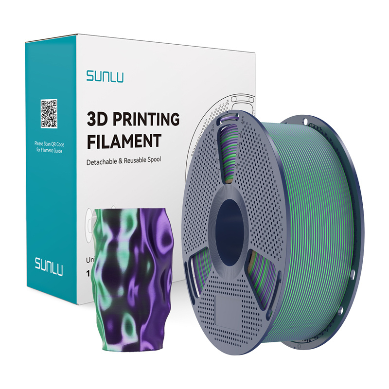 58129_1 Sunlu PLA+ Silk Dual Color Filament (green and purple) - Slika 1