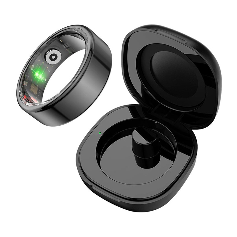 58531_4 COLMI R02 Smart Ring, size 10, 19.8 mm (black) + charging case - Slika 1