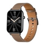 COLMI C28 Smartwatch – Black + Brown Leather Strap - Slika 4