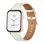 COLMI C28 Smartwatch in Gold with a White Leather Strap - Slika 4