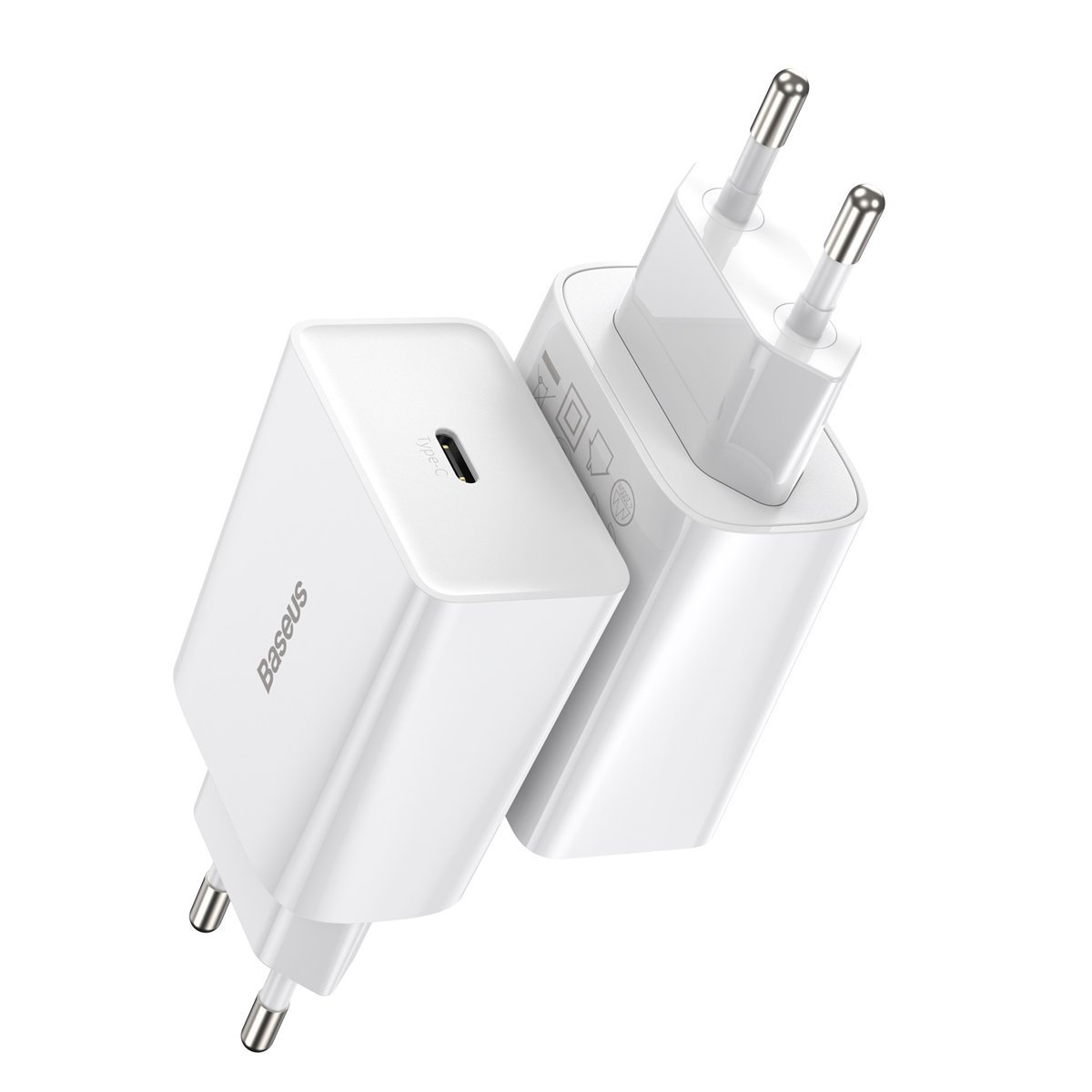 21027_5 Baseus Speed Mini Quick Charger, USB-C, PD, 3A, 20W (white) - Slika 5