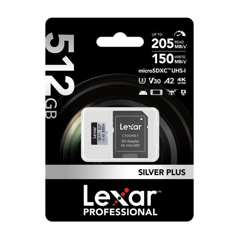 51181_1 Karta pamięci Lexar High-Performance Silver Plus microSDXC 512GB + adapter - Slika 6