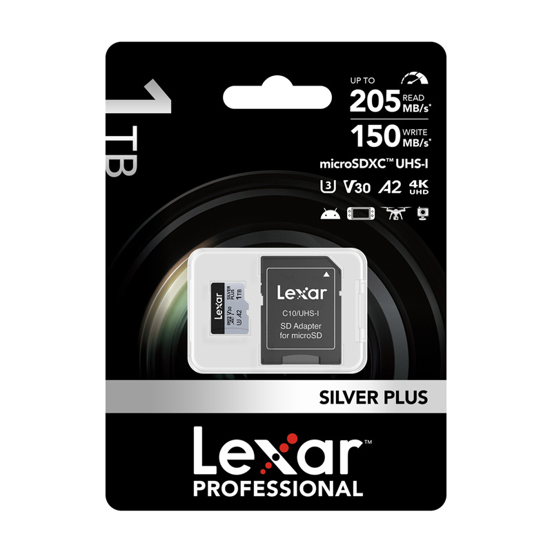 51182_3 Karta pamięci Lexar High-Performance Silver Plus microSDXC 1TB + adapter - Slika 6