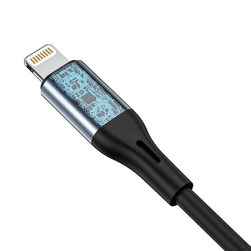 25448_3 Cable VFAN L05 Lightning to mini jack 3.5mm AUX, 1m (gray) - Slika 3